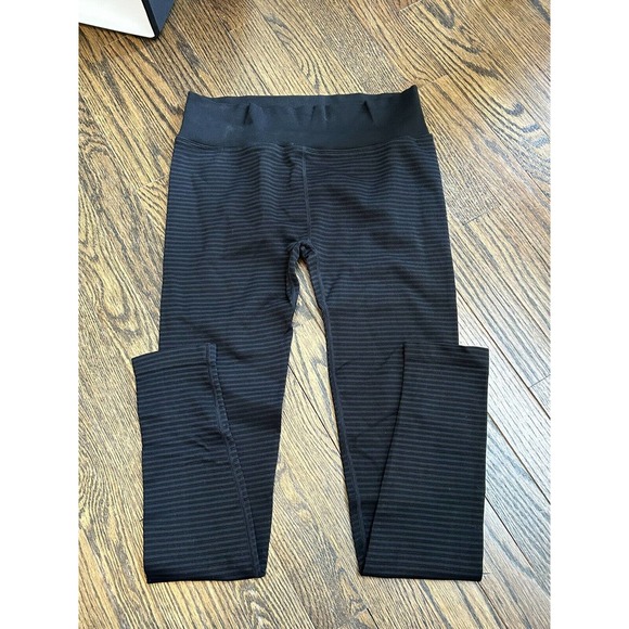 Pure Barre Medium Black Striped Compression Athletic Leggings New (No Tags). - Picture 2 of 7